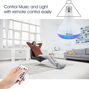 Bluetooth Smart LED Light Speaker with Remote Controler