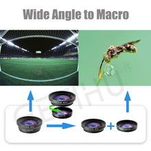 Load image into Gallery viewer, Universal 3 in 1 Wide Angle Macro Lenses