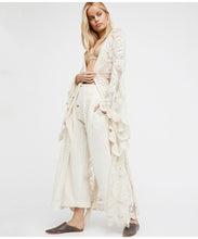 Load image into Gallery viewer, Women Vintage Long Lace Kimono Cardigan Causal Elegant Sexy Luxurious Beach Cover Up Sexy Perspective Outwear
