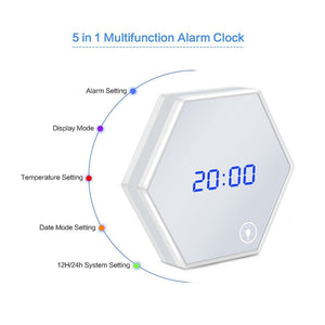 Multi-function Mirror Smart LED Lamp with Time/Alarm/Temperature