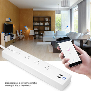 USB Smart  Power Strip with Overload Switch