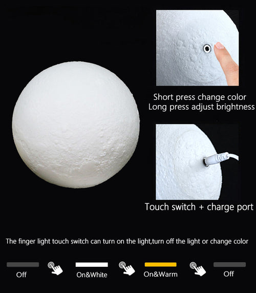 3D Print LED Moon Light