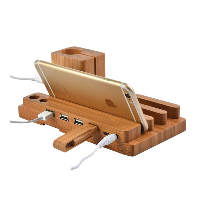 Multi-Function Wood USB Charging Station