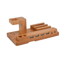 Load image into Gallery viewer, Multi-Function Wood USB Charging Station